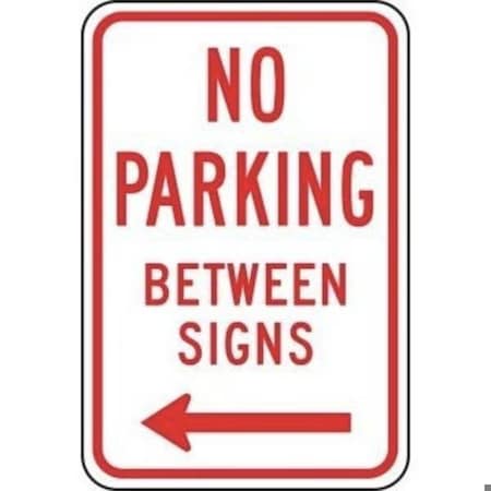 Accuform TRAFFIC SIGN NO PARKING BETWEEN SIGNS FRP123RA